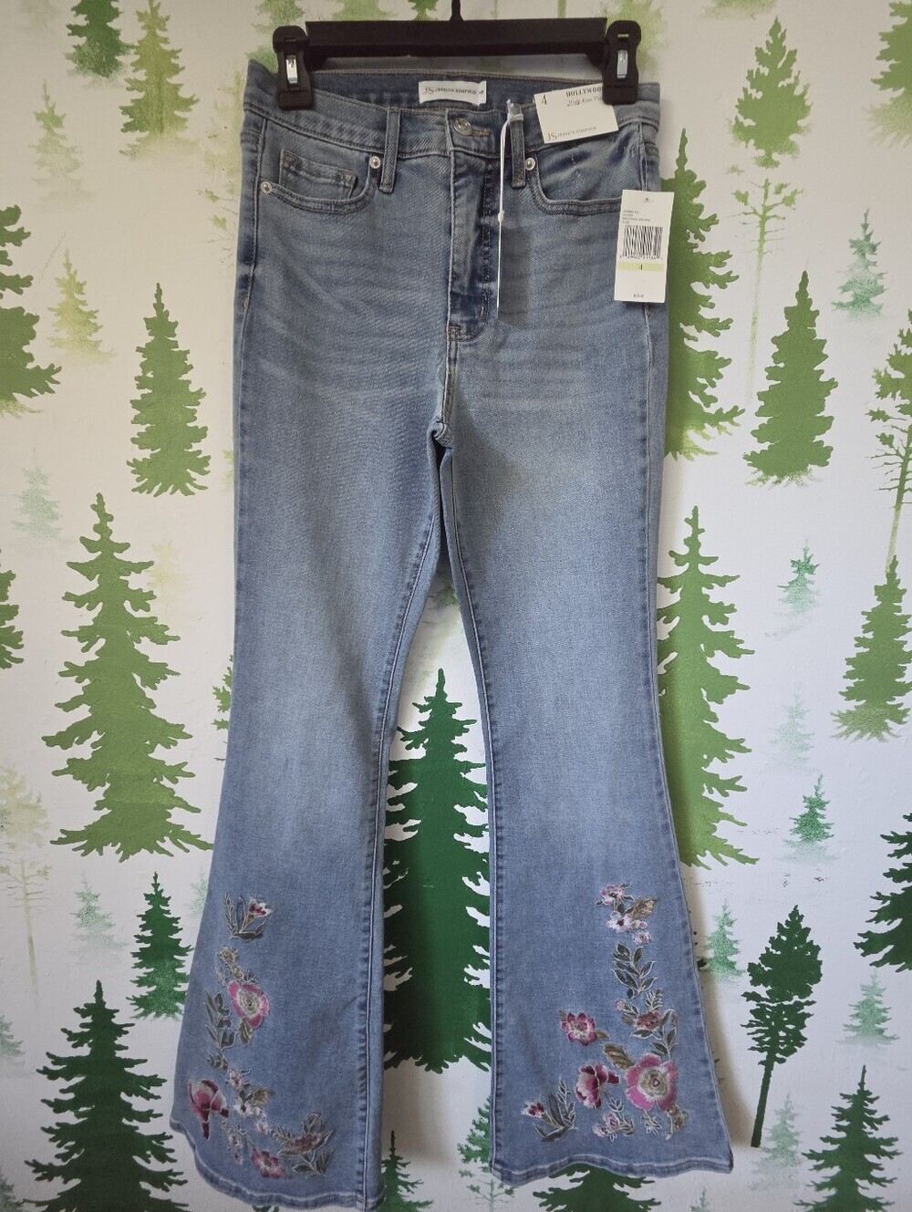 Jessica Simpson Womens High Rise Flare Leg Jean
